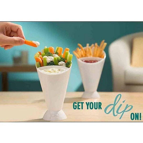 French Fries Cup potato Fries Holder with ketchup Holder for Sauce(random color ) - Image 2