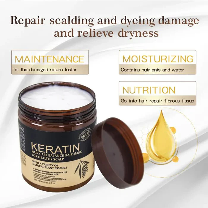 Keratin Hair Care Balance Mask And Treatment for Healthy Scalp - 500ml - Image 4