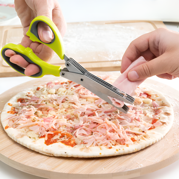 Vegetable Shredding Cutter Shear Scissor | Scissor for cutting / Chopping vegetable, meat, chicken, herbs (Random color) - Image 6