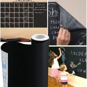 Large Black Chalkboard Sticker Paper DIY Black Board Wall Adhesive Black Board Size (3 x 1.3 ft)