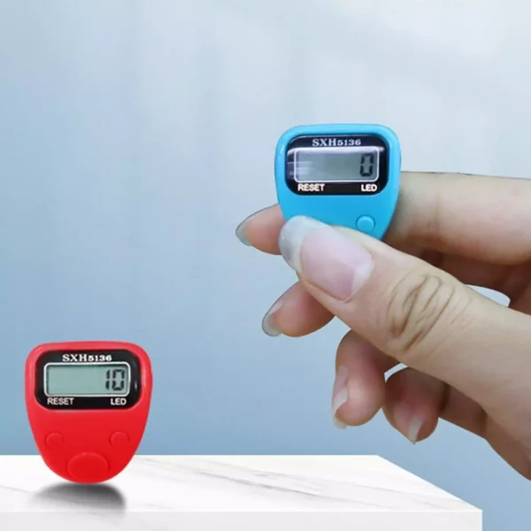 M506 Digital Finger Tally Counter | Digital Electronic Tasbeeh Counters | Re-settable Digits Display ( Random Color ) - Image 2