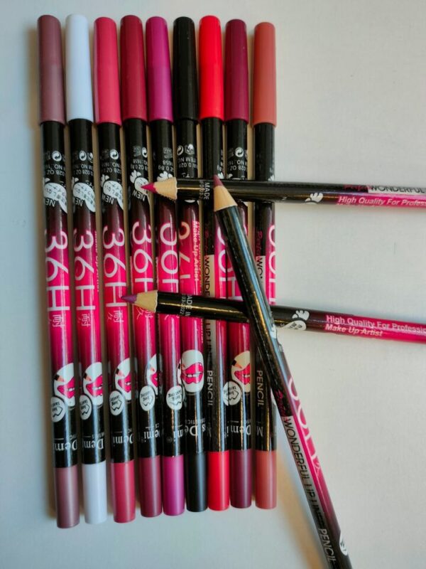 Matte Finish Lip Pencil, Pack of 12 - Image 3