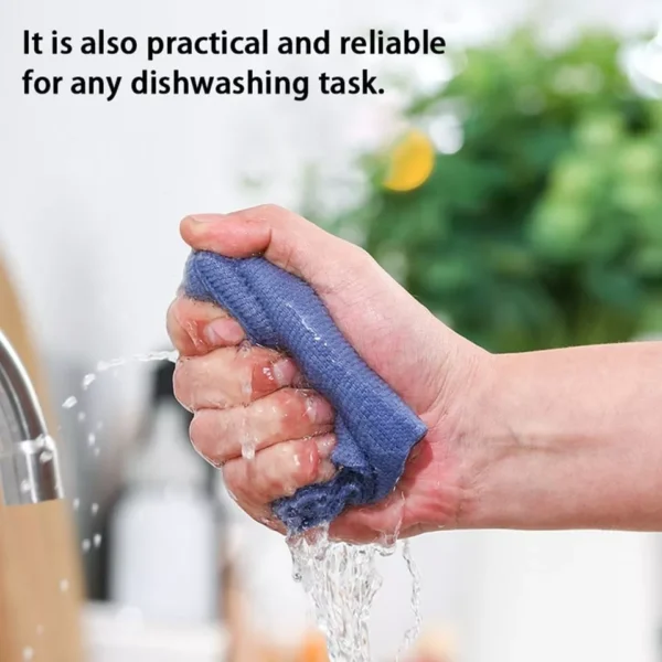 Microfiber Cleaning Reusable Clothes | Multifunctional Kitchen Rags Super Absorbent Wipes - 20pcs/box (Random color) - Image 13
